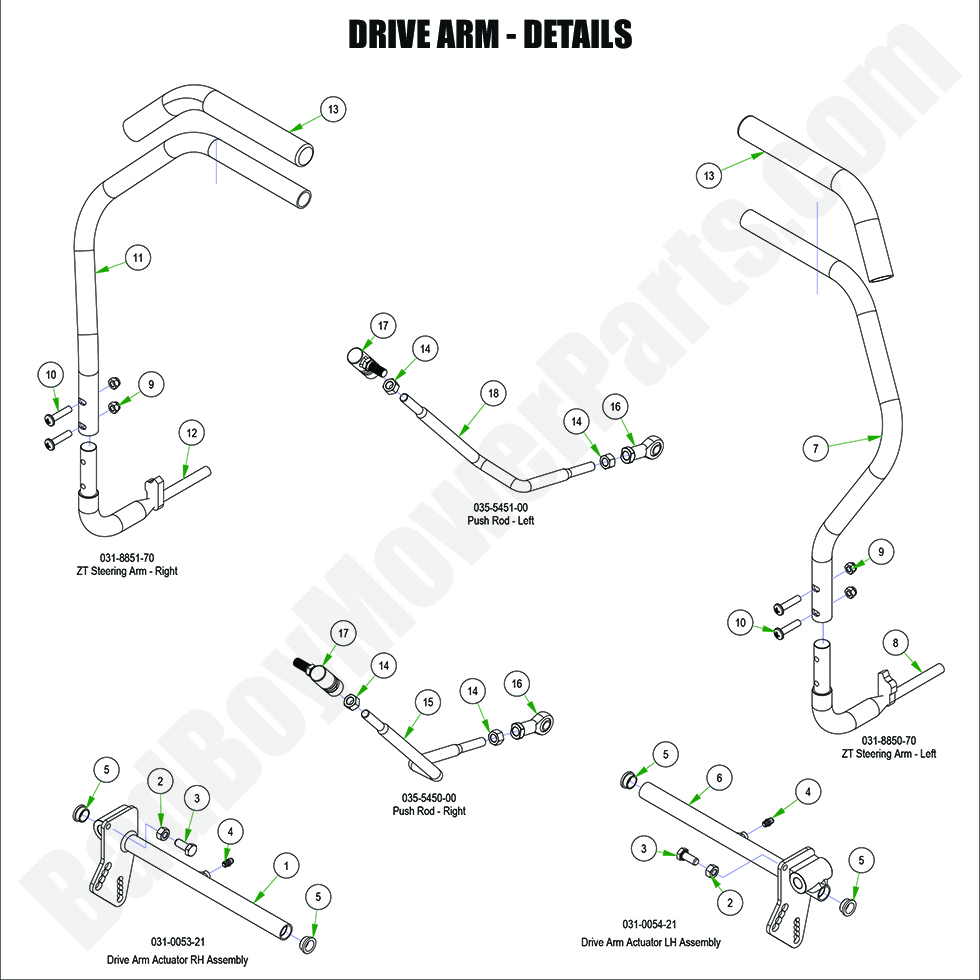 3387 - Bad Boy Mower Parts Lookup > 2024 > MZ Magnum > Drive Arm - Detail